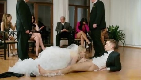 Kinky bride fucks best man in front of cuckold and all wedding guests