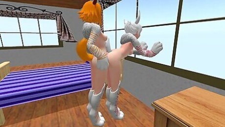 Bunny Girl Against The Wall Sex