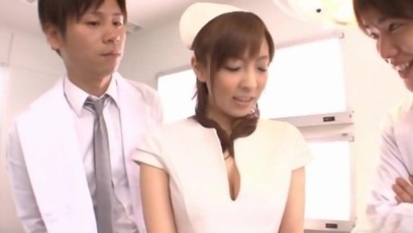 An Mashiro Japanese bombshell nurse is sexy