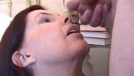 4 inch cock of my hubby shots sperm on my slutty face