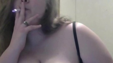 Smoking and Showing Off My Huge 48DDD Tits OnShow