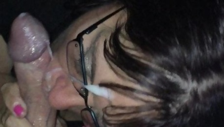 MILF loves slurping and sperm