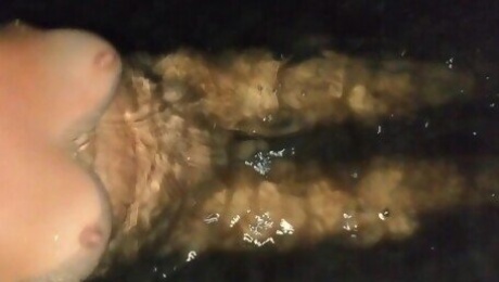 Dared friends wife to skinny dip w me camping after her man went to bed-nude hike back to tent pt1