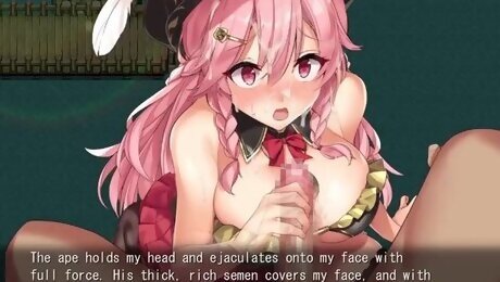 Hentai Game Porn Videos (Handjob with Monkey #2), Hell of an adventure
