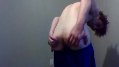 Trying Clothes; Playing, Dressing And Undressing - Blue Silky Shorts pt 14