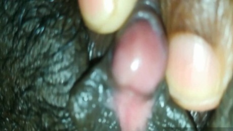 Big Ebony Clit Up Close Edging