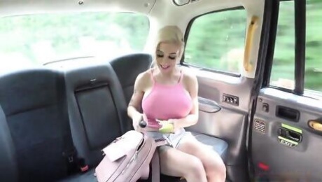 Big-breasted blonde Skyler Mckay opens her ass for a driver